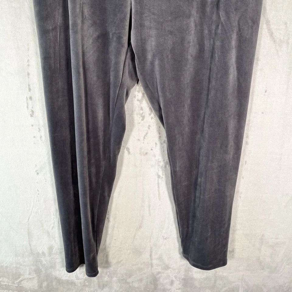 Cuddl Duds Grey Velour Soft Athletic Leisure Pants Size 2X - Image 4 of 4