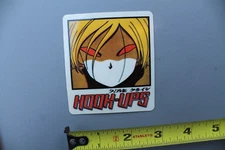 Hook-Ups Skateboards Anime Red Eyes Rare 90's GB1 Vintage Skateboarding STICKER
