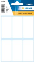 Herma Haftetiketten Etiketten Labels Vario 3754 Weiß Blanko 26X54Mm 7Blatt/42 St