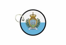 Keychain Flag Saint St. Marino Printed Round Badge