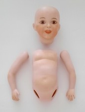 Porcelain Doll Head, Torso, Matching Arms For Doll Making, Repair