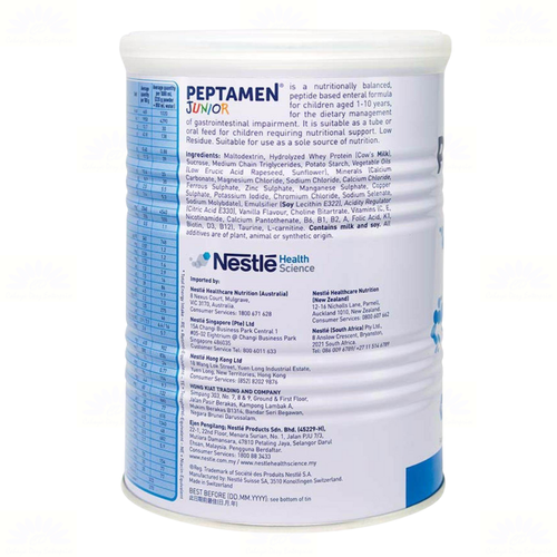1 X Nestle Peptamen Junior 400g Complete Peptide Diet Vanilla - Stock Clearance - Bild 4 von 7