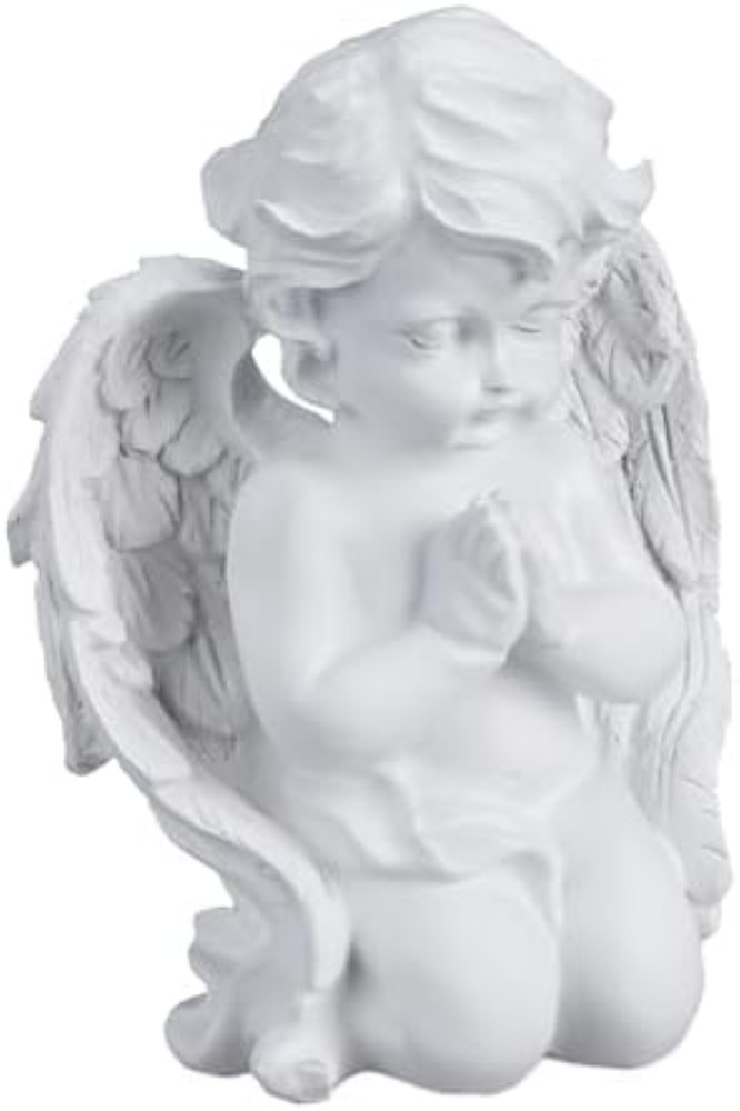 Statua Angelo Commemorativa Relaxdays - Design in Resina per Esterni