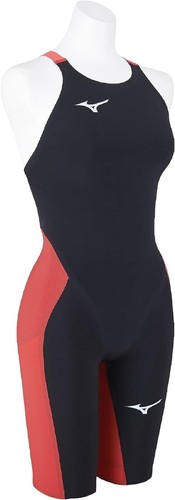 MIZUNO Swimsuit Women GX SONIC 6 CR FINA N2MGA702 Size L Black Red - Picture 3 of 9