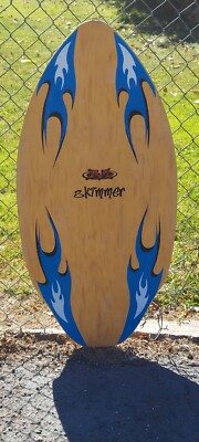 Vintage Wood Boogie Boards by Morey Skimmer Good Preowned 1990s Retro Art