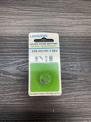 Lenmar 379 Silver Oxide Watch/Electronic Battery SR521W 1.55V