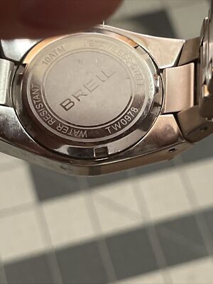925 SS Breil Quartz Cuff Watch Swarovski Crystals Swarovski Lovely Crystals Bangle Stainless Steel Silver Dial  main image 2