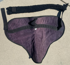 Bareback Pad TOKLAT Horse Riding Wool Fleece  Suede Black ENGLISH or WESTERN
