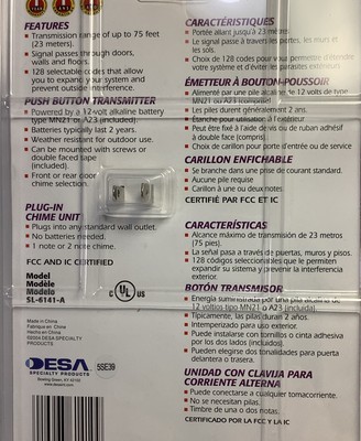 Heath ZENITH Sl-6141-b Wireless Plug-in Door Chime Kit White A1  