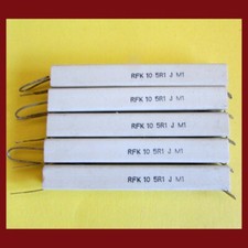 Lotto Stock  5 Resistenze Ceramica Filo RFK 10 5R1 J M1  non Jamma