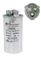 AceCrew Replacement Dual Run Capacitor 35/5 MFD, 35+5 uf 370 - 450 VAC HVAC