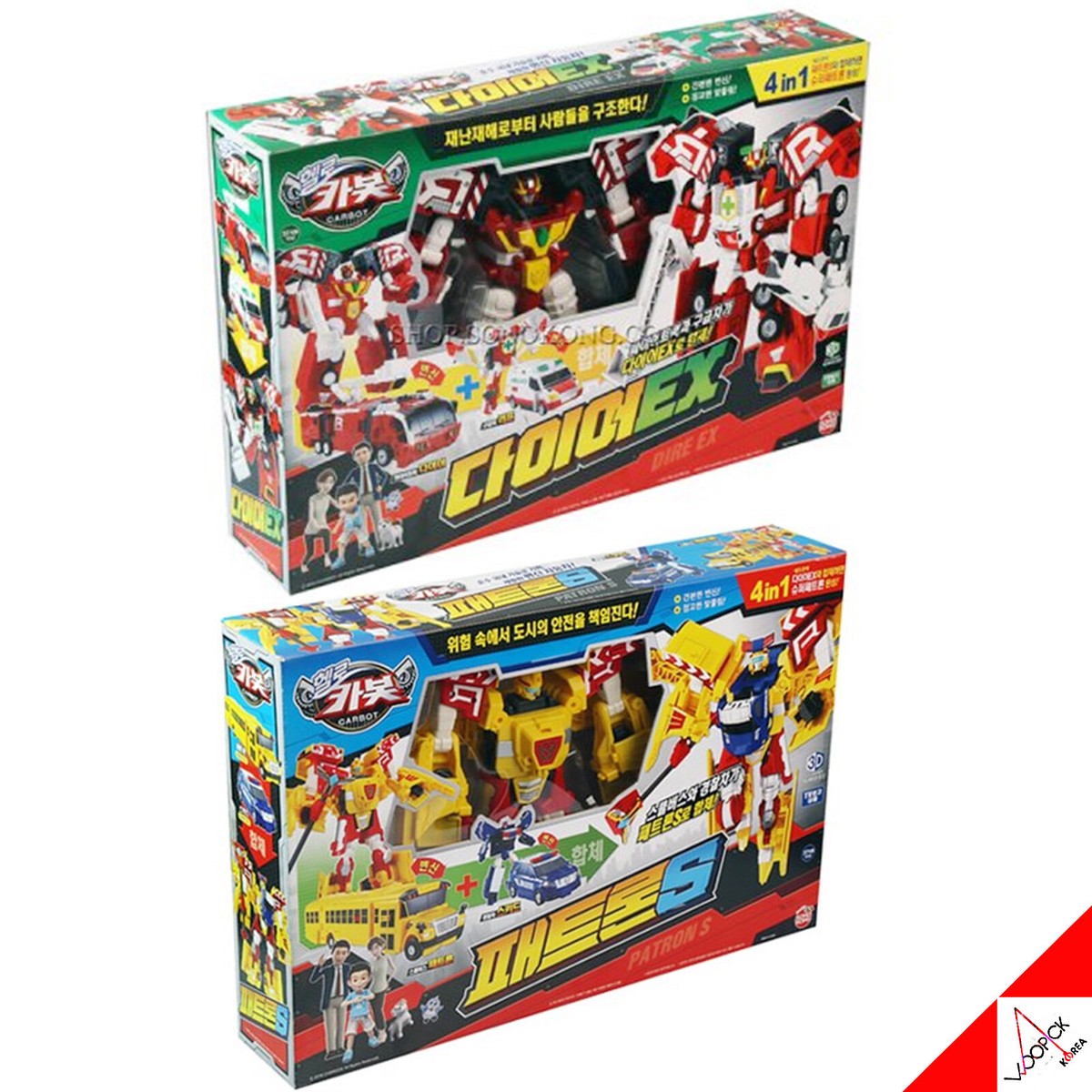 Hello Carbot SUPER PATRON Combined Transformer Robot Toy - Dire Ex