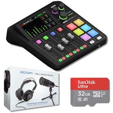 Rode RODECaster Duo Integrated Audio Production Studio with Zoom ZDM-1 PMP