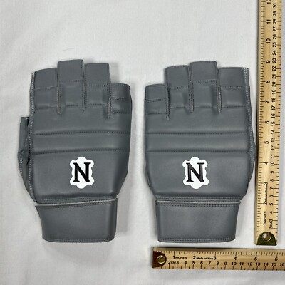 Vintage Neumann Men's 2XL XXL Tackified Lineman Gloves Pair Gray