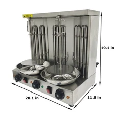 Electric Turkey Barbecue Machine Automatic Rotary Oven Barbecue Three Heads 110V
