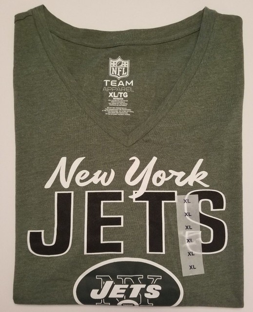 New York Jets Ladies NFL Team Apparel V Neck Vintage Style Shirt XL Free Ship eBay