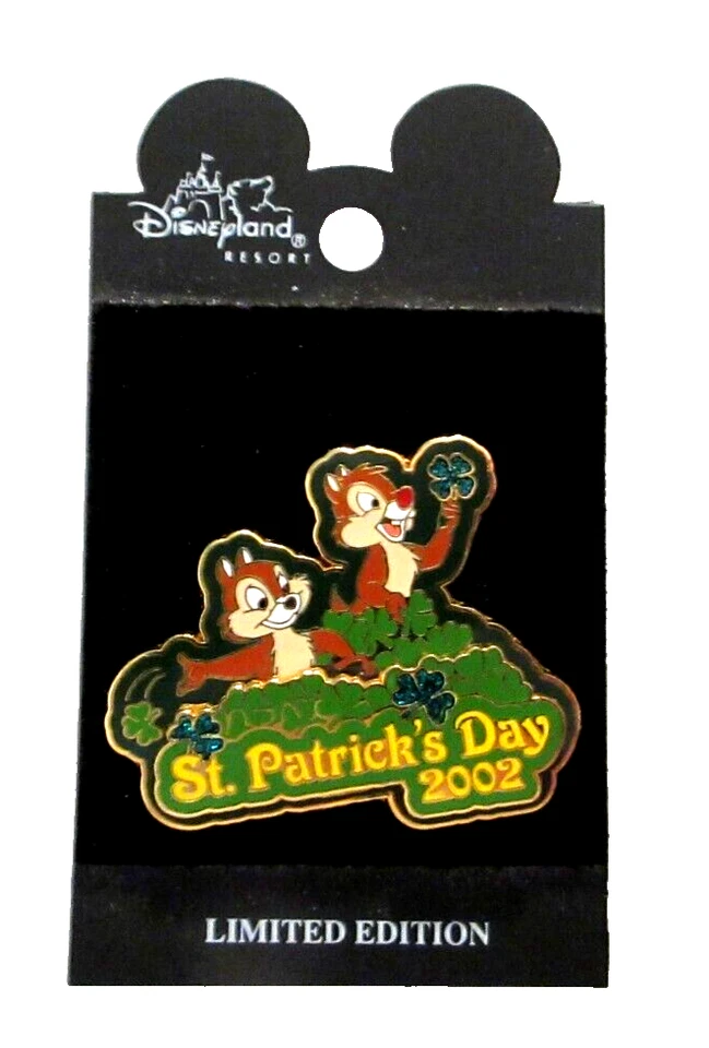 DLR CHIP & DALE🌈ST. PIN DÍA DE PATRICK🍀2002 EN CAMPO DE TRÉBOL LE 2500 #10548 Foto 3 de 3
