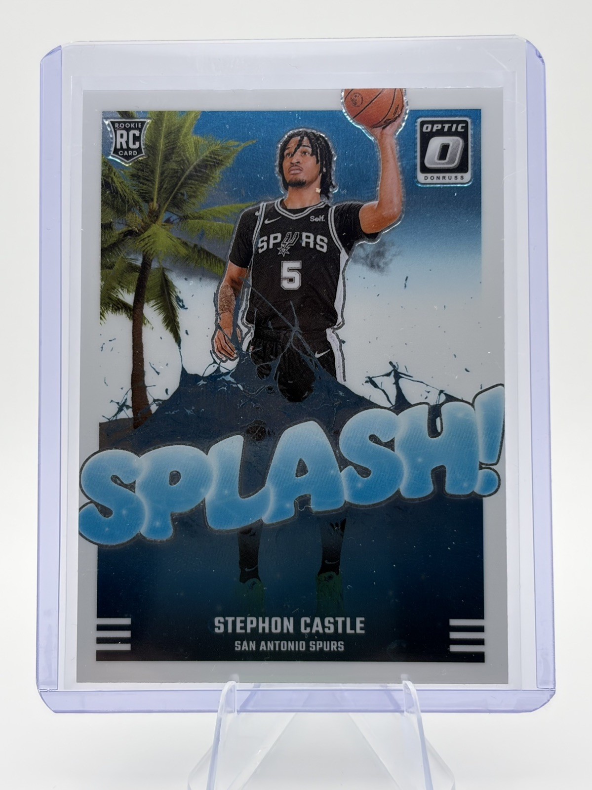 2024-25 Panini Donruss Optic Stephon Castle RC Splash ! #14 San Antonio Spurs