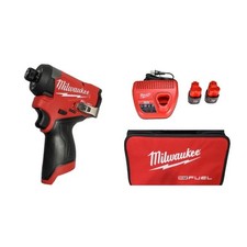 Milwaukee Tool 3453-22 M12 Fuel 1/4 In. Hex Impact Driver Kit