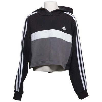 Adidas, Kapuzenpullover, Größe: 152, Schwarz/Grau/Weiß, Baumwolle/Polyester #gOS