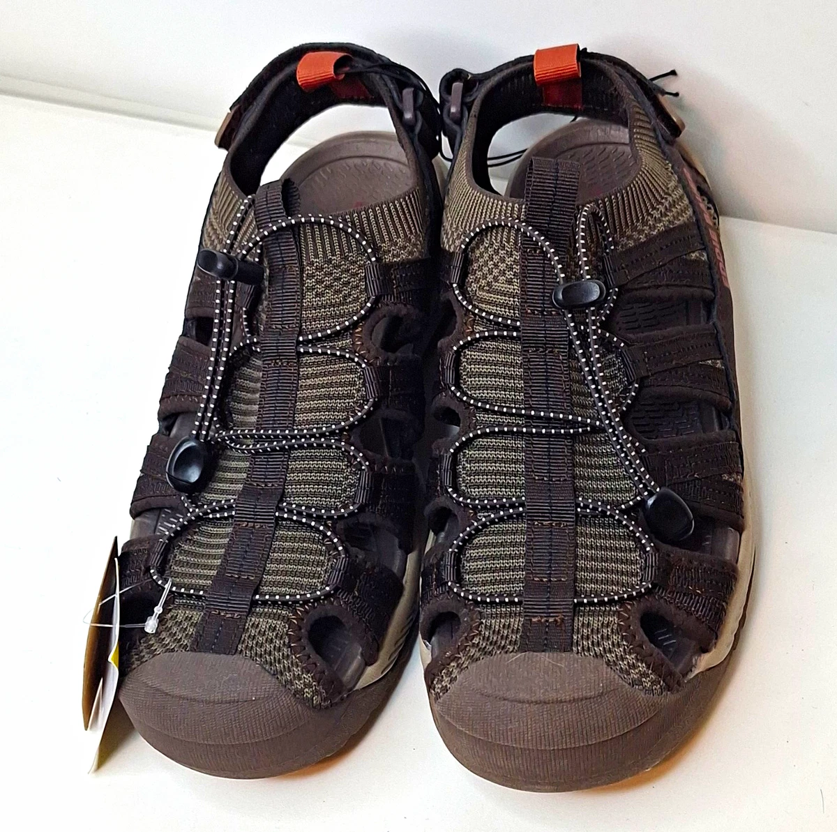 Eddie Bauer Cedar Mens Grey Orange Hiking Sandals Closed Toe Bumper Size 9M Eddie Bauer Men main image 3
