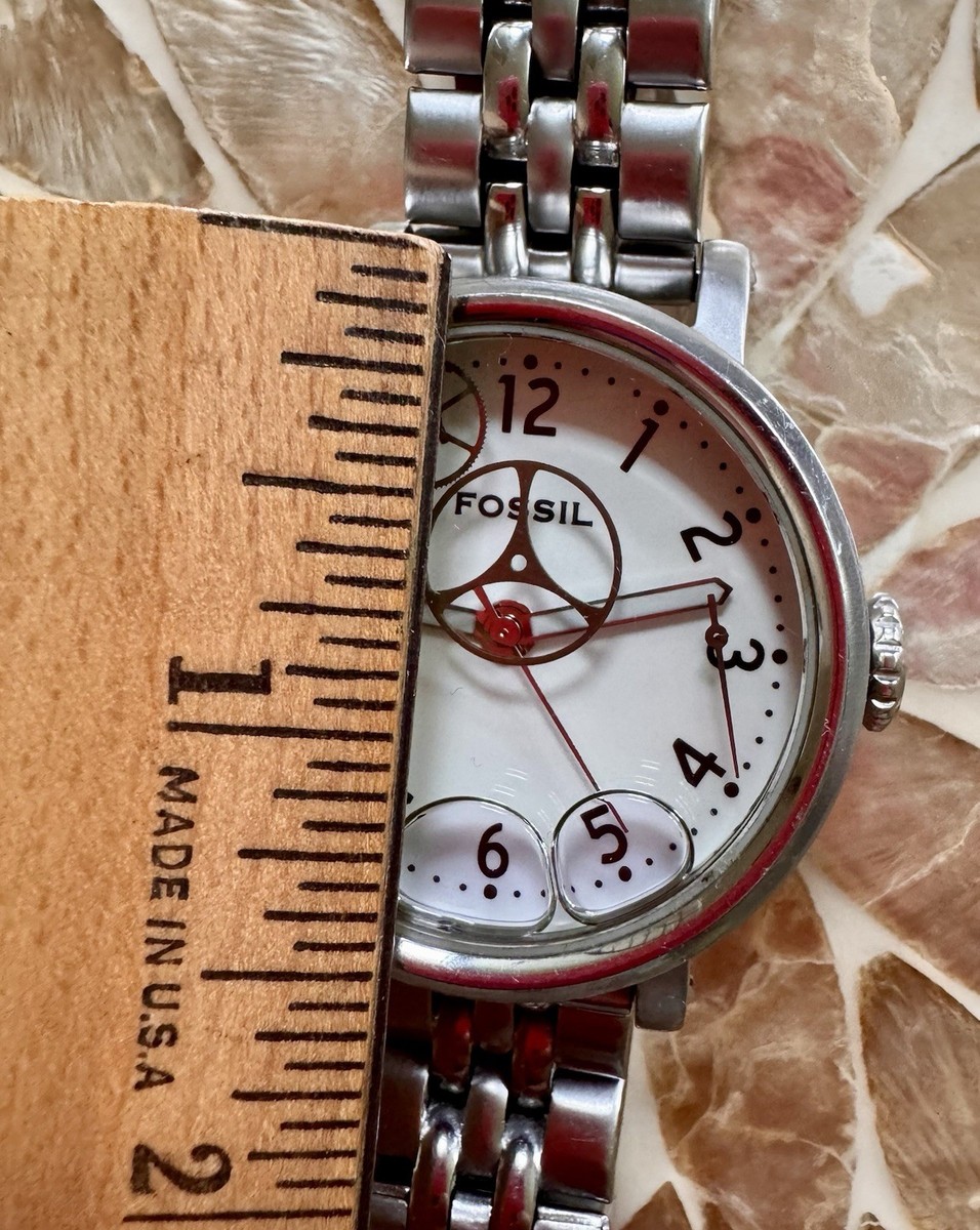 Unique Fossil Unisex Watch Liquid Dial Floating Gears Model JR