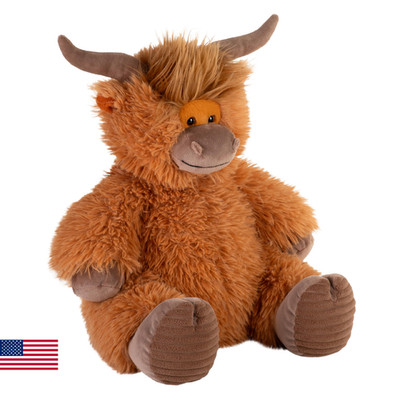 Wild Republic Snuggleluvs, Highland Cow, Weighted Stuffed Animal, 15 inches, Gif