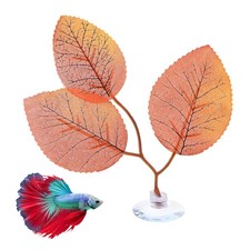 1-Pack Betta Fish Leaf Pad For Spawning /Tank Decor 3-Rose-Shaped,Red