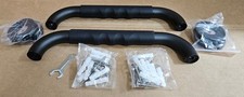 12 Inch Stainless Steel Shower Grab Bar With Anti Slip Rubber Grip Black New