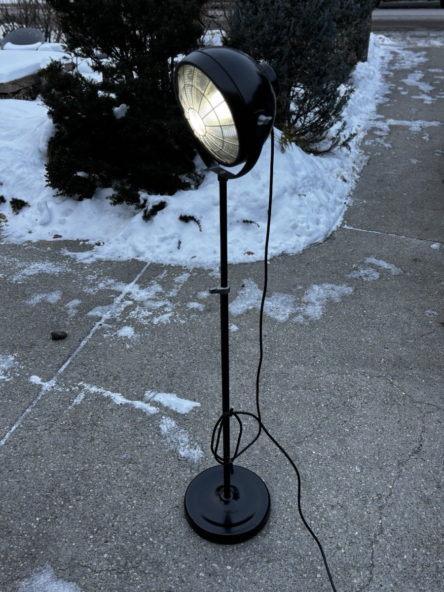 IKEA SVARTNORA Floor Lamp Black Steel Spot Light Adjustable Height