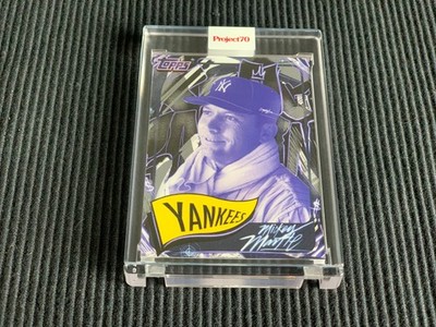 2021 TOPPS PROJECT 70 #749 MICKEY MANTLE / KING SALADEEN *ENCASED ART*  YANKEES