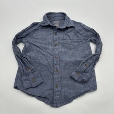 Tommy Bahama Button Up Shirt Youth Boys 5/6 Y Blue Pocket .. 29893