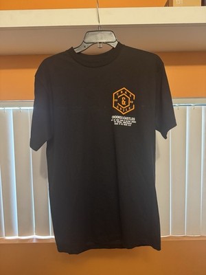 Crooks & Castles Men's Black Cotton Blend Knit Logo Graphic Crew Neck T-Shirt M
