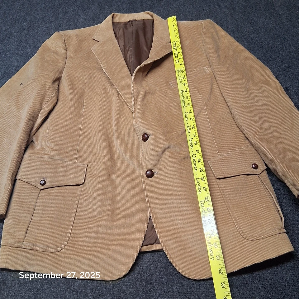 Blazer Vintage Sears Roebuck Coleção de Veludo Tamanho 50 Marrom Excelente Estado Usado - Imagem 4 de 4
