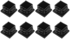 8 Pack 3/4" - 0.75" Square Plastic Tubing Plug,Steel Fence Post 0.75", Black 