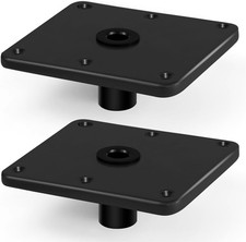 Boat Seat Base Mount Pedestal 2pack 7x7 Aluminum, Black