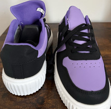 Cucu Fashion Purple Black Lace Up Sneaker Low Top Colorblock