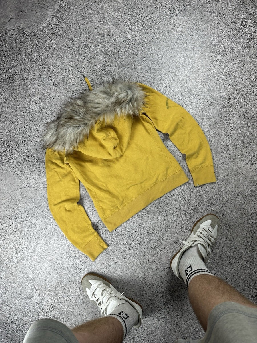 Abercrombie Fitch Fur Fuzzy Full Zip Hoodie Y2K LGB Hype Style