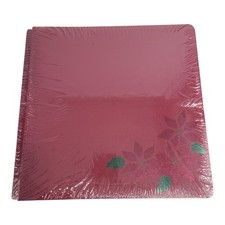 NEW Creative Memories 12 12" Album Red Christmas Metallic Poinsettia Flowers