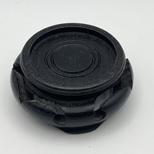 Small Carved Chinese Style Ebonised Wooden Vase Stand-5.5 cm-FREE UK POSTAGE