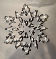 R & M International Large Snowflake Cookie Cutter 7.5" Holiday Theme NWT