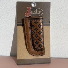 Justin Boots, Justin Diamond Tooled Knife Sheath, Genuine Leather 2172490K7