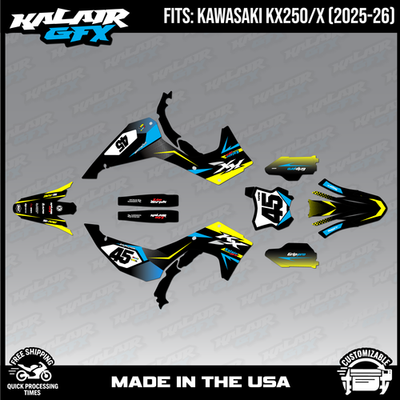 Graphics Kit for Kawasaki KX250 and KX250X (2025-2026) Division