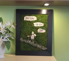 Moosbild / Steinbild / Der Weg ist das Ziel /  48 x 38 cm / Handarbeit / Unikat