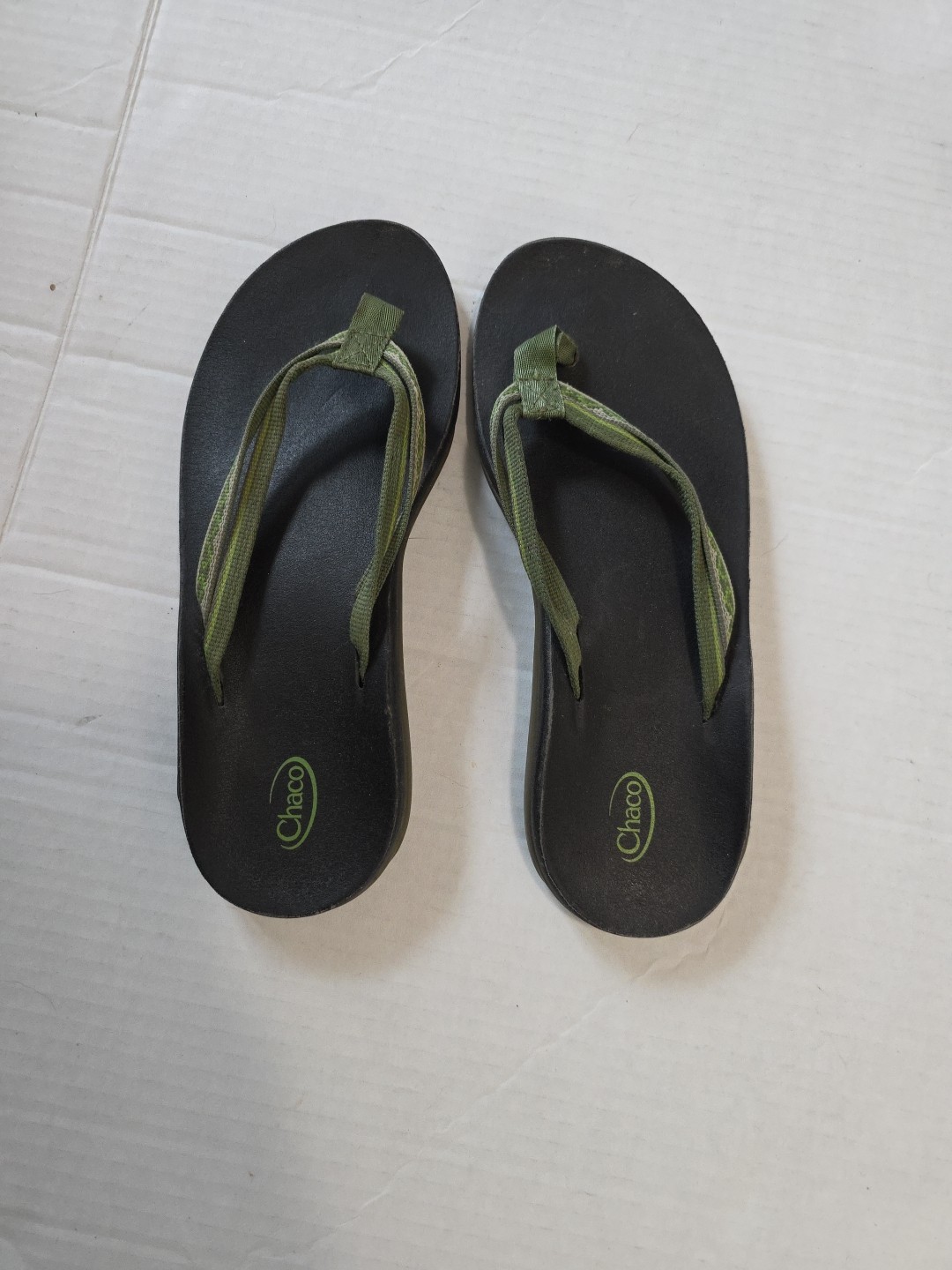 SAOLA Ciabatta Chaco Thong Flip Morbida Donna Taglia 7 5 Verde Cinghie Suola in Gomma Slip On