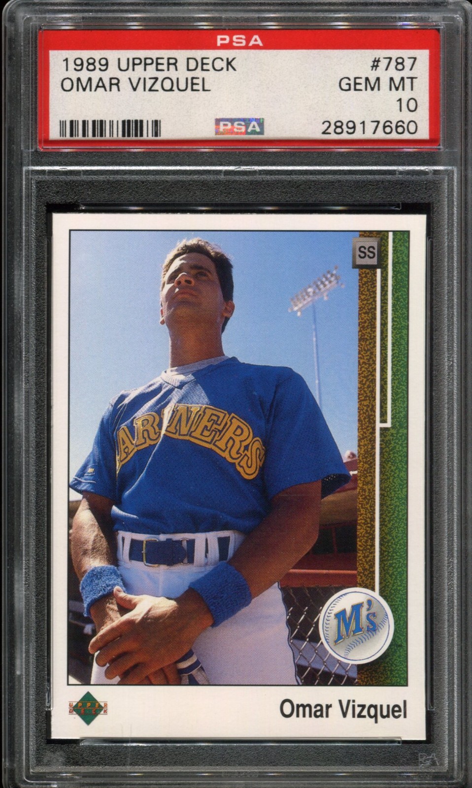 1989 Upper Deck Omar Vizquel #787 RC PSA 10