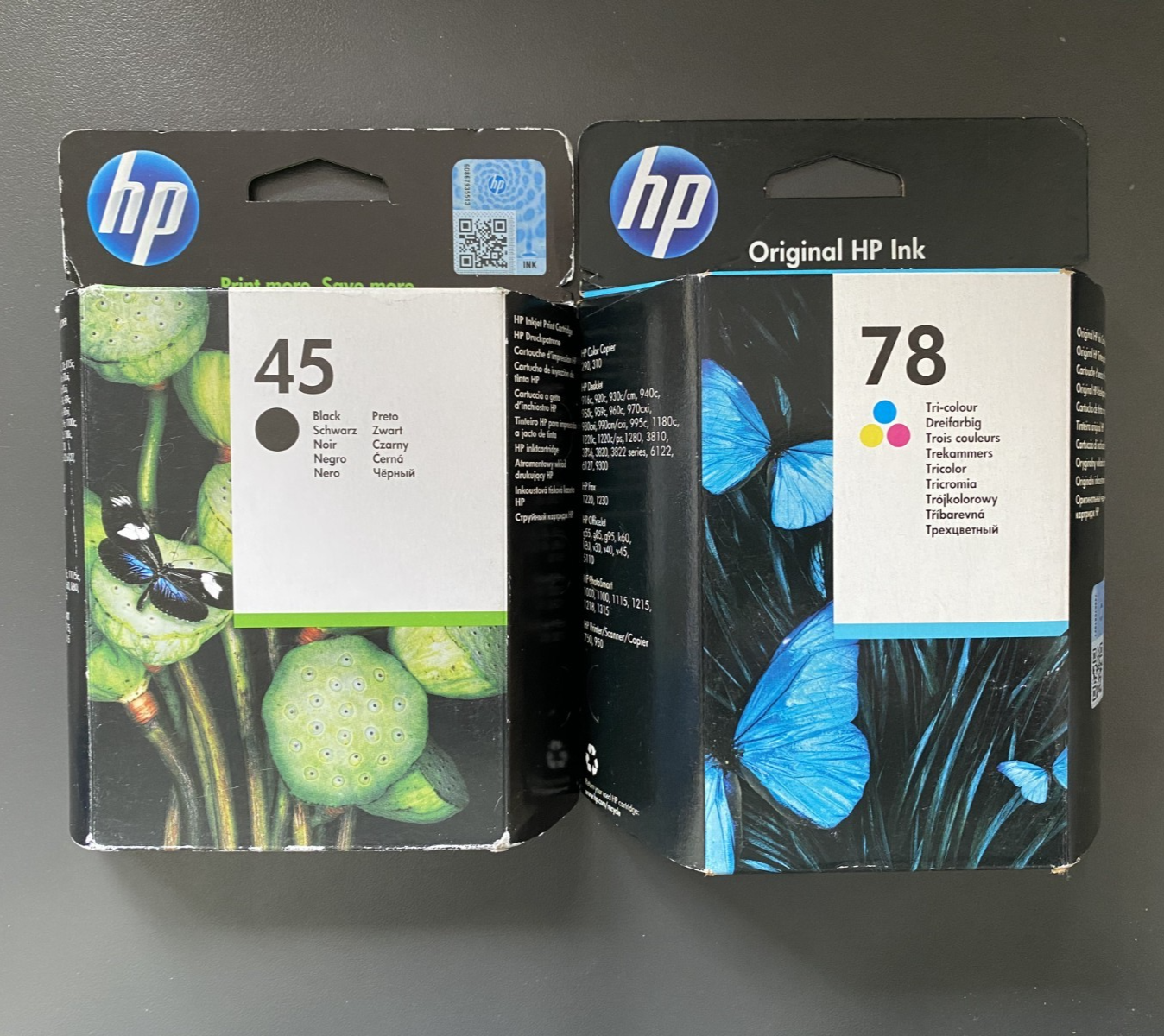 H 78 Genuine HP 45 + HP 78 Ink Multipack - COLOUR + BLACK (INC VAT) BOXED ...
