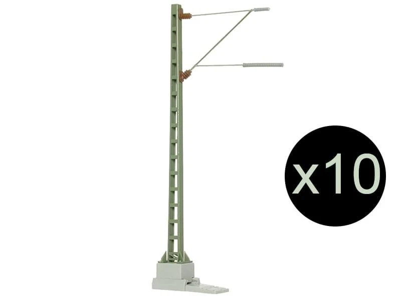 VIESSMANN 10x mâts treillis pour caténaire - HO 1/87 - VIESSMANN 4109