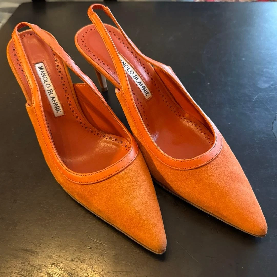 Manolo Blahnik Orange Heels for Women for sale | eBay