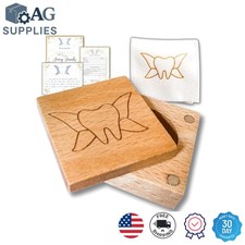 Lightweight Natural Wood Tooth Fairy Box and Pouch: Magical Keepsake Collection